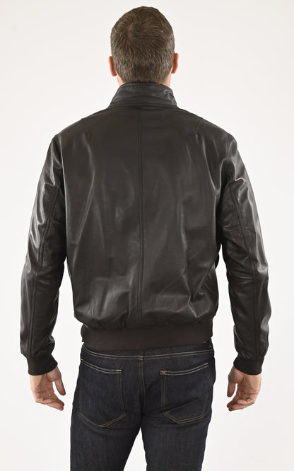 A &quot;EXPO&quot; Marron Serge Pariente Blouson Homme closed photo