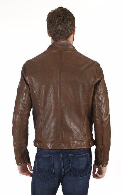 A &quot;COLLINS 101046&quot; Cognac Daytona 73 Blouson Homme back photo