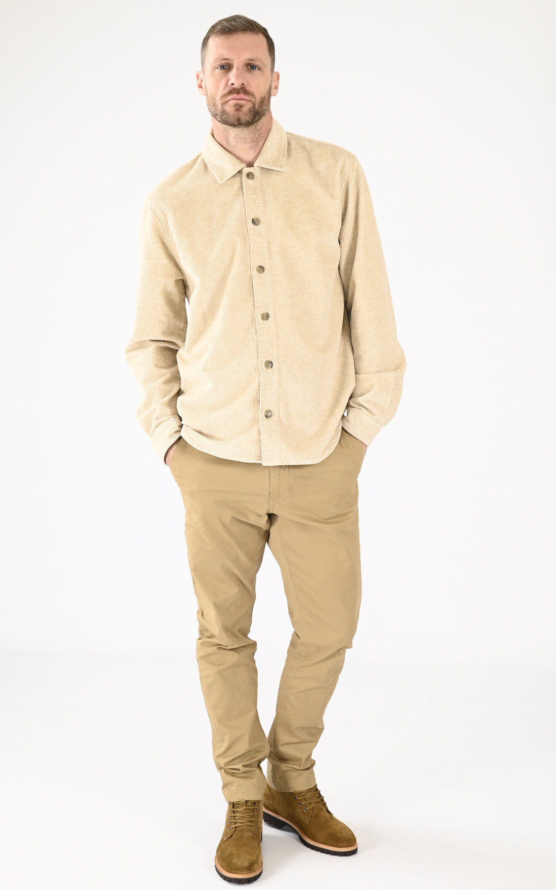 A &quot;CHINO BROKEN TWILL 102862&quot; Beige Daytona 73 Pantalon Homme opened photo