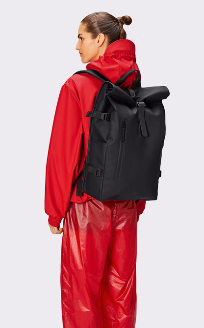 A &quot;14590 ROLLTOP RUCKSACK LARGE&quot; Noir Rains Sac A Dos Mixte closed photo