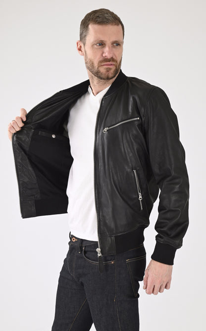 A &quot;LC JEFFERSON&quot; Noir Schott Blouson Homme interior photo