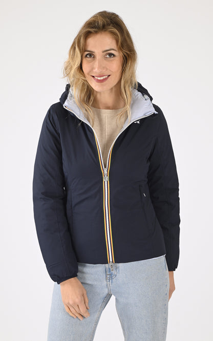 A &quot;LILY ST THERMO DO K8127XW&quot; Bleu Marine K-Way Blouson Femme closed photo