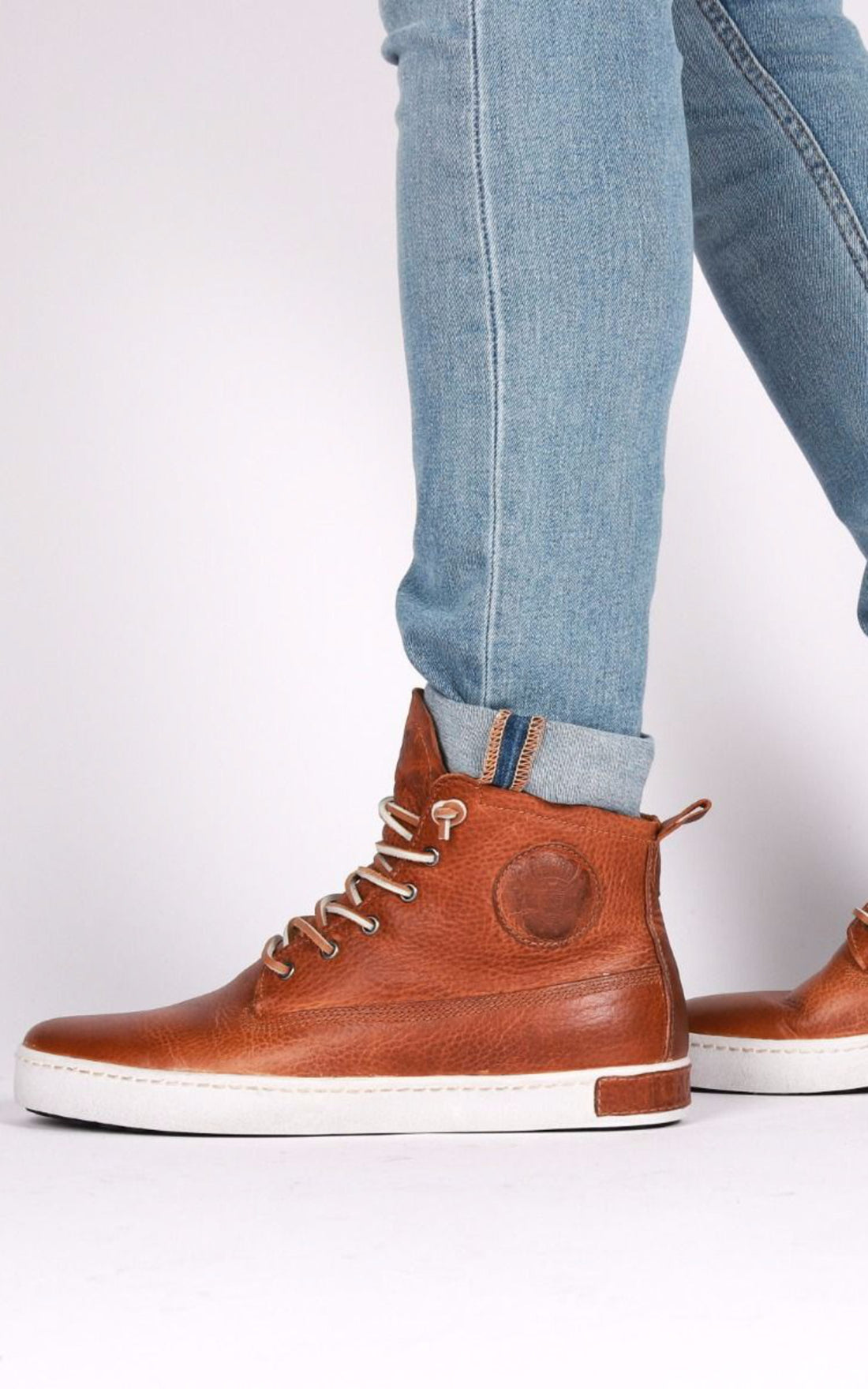 A &quot;GM06&quot; Cognac Blackstone Baskets Homme closed photo