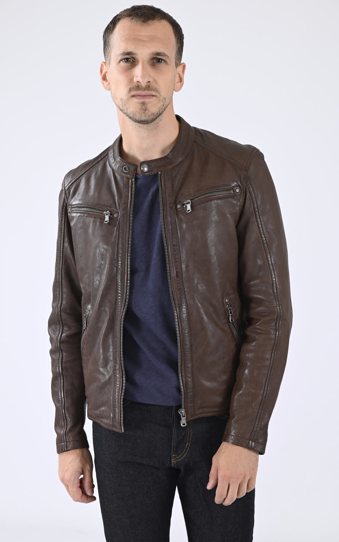 A &quot;GAFINO 101843&quot; Marron Daytona 73 Blouson Homme opened photo