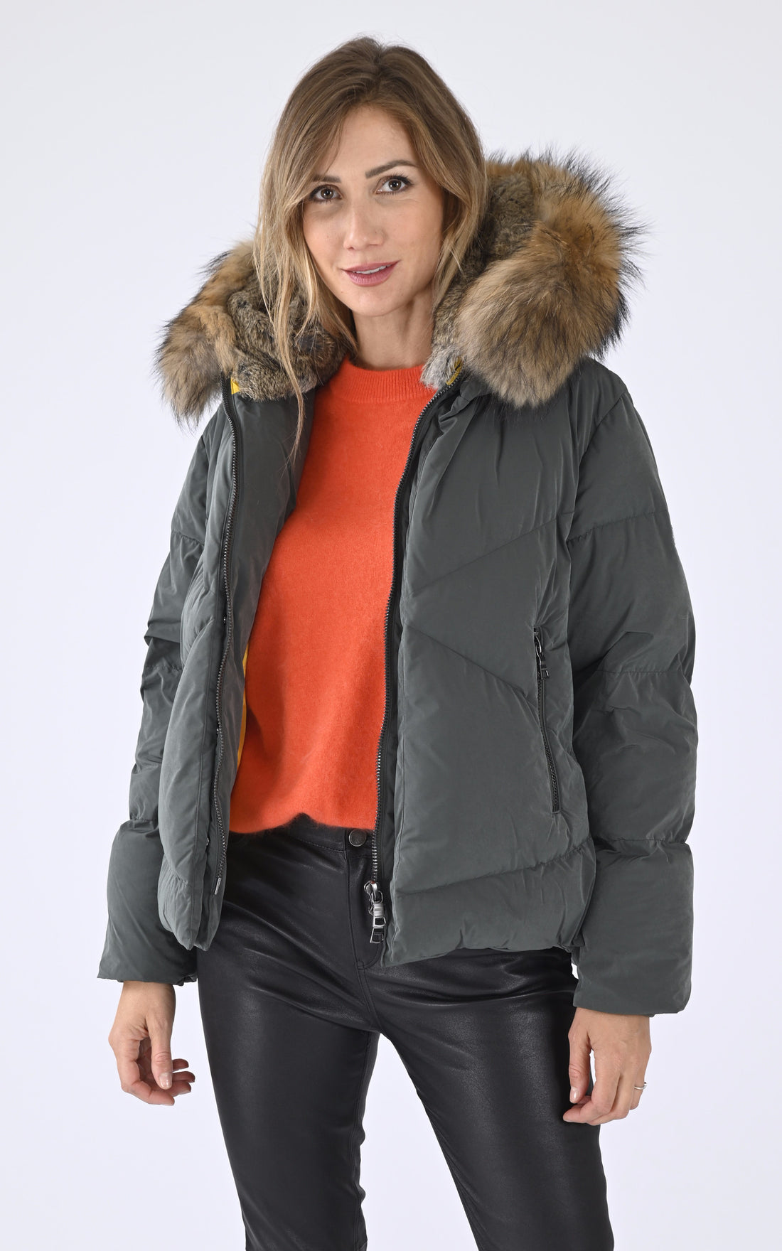 A &quot;SNOW 515&quot; Kaki Blonde n°8 Ves Doudoune Femme opened photo