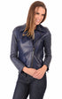 A "LESLA CLOUX FF" Marine La Canadienne Blouson Femme closed photo