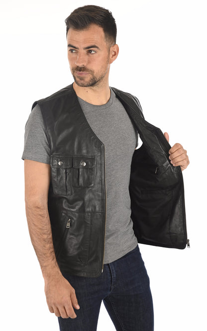 A &quot;2827&quot; Noir La Canadienne Gilet Homme interior photo