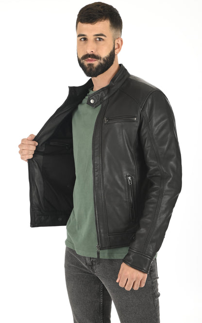 A &quot;ERIKO&quot; Noir Serge Pariente Blouson Homme interior photo