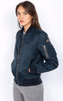 A "AIRFORCEWRS" Navy Schott Blouson Femme opened photo