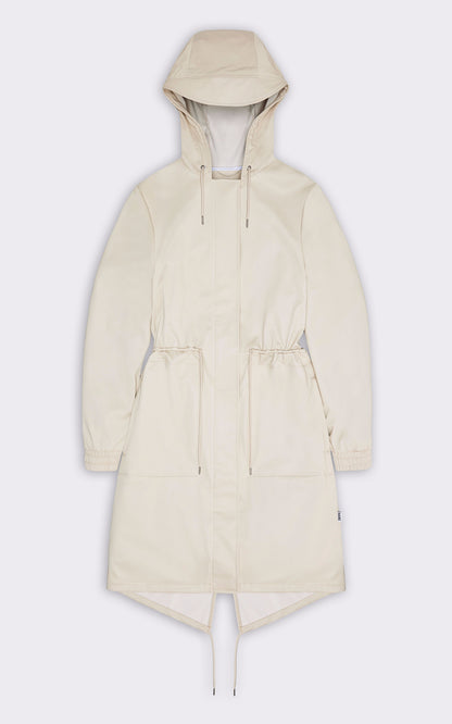 A &quot;18550 STRING PARKA&quot; Beige Rains 7/8 Femme back photo