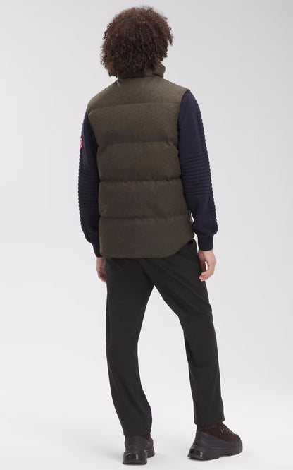 A &quot;Garson Vest WOOL 4151M1&quot; Kaki Canada Goose gil_doudoune Homme back photo