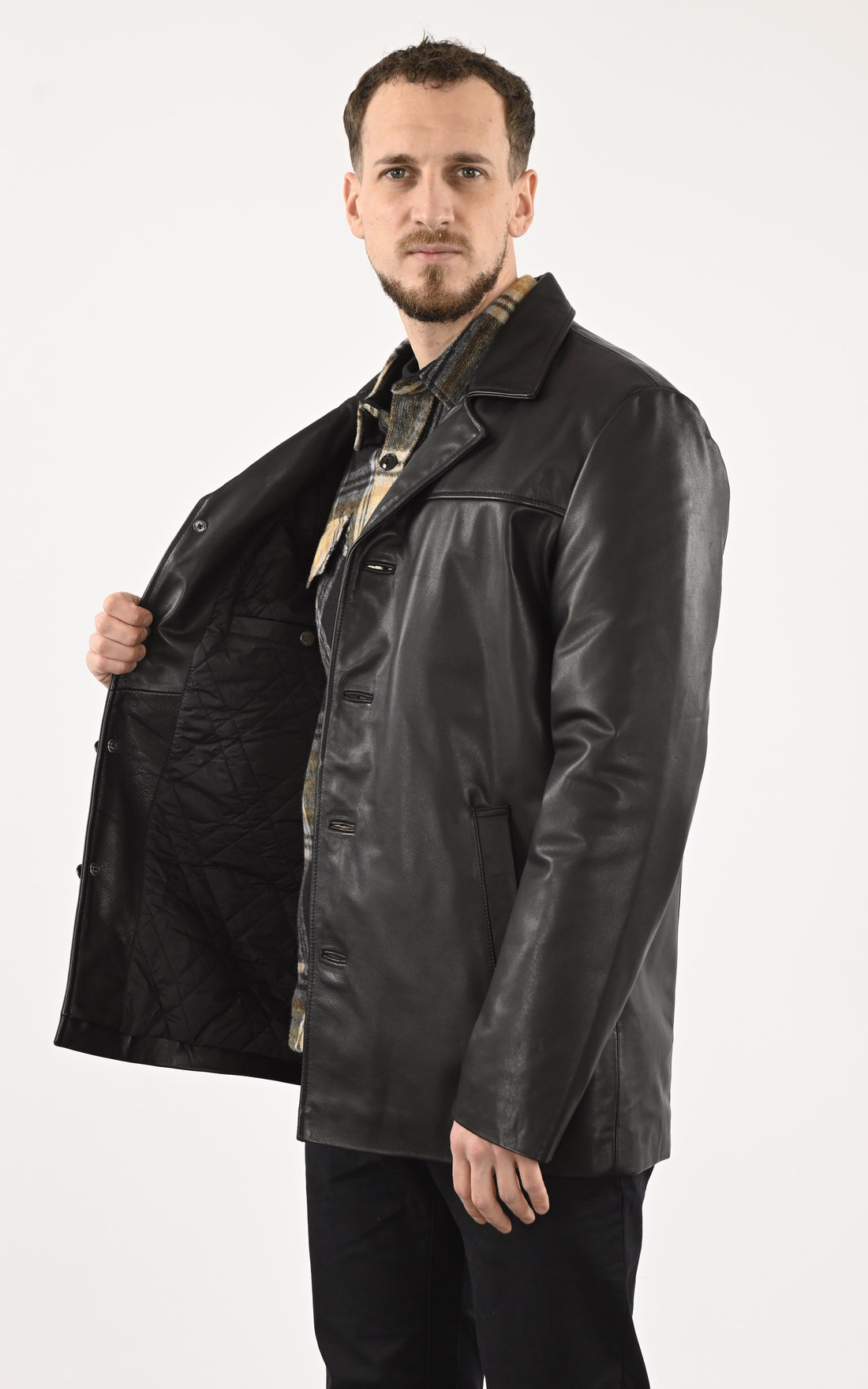 A &quot;LC MAINE 2&quot; Noir Schott Veste Homme closed photo
