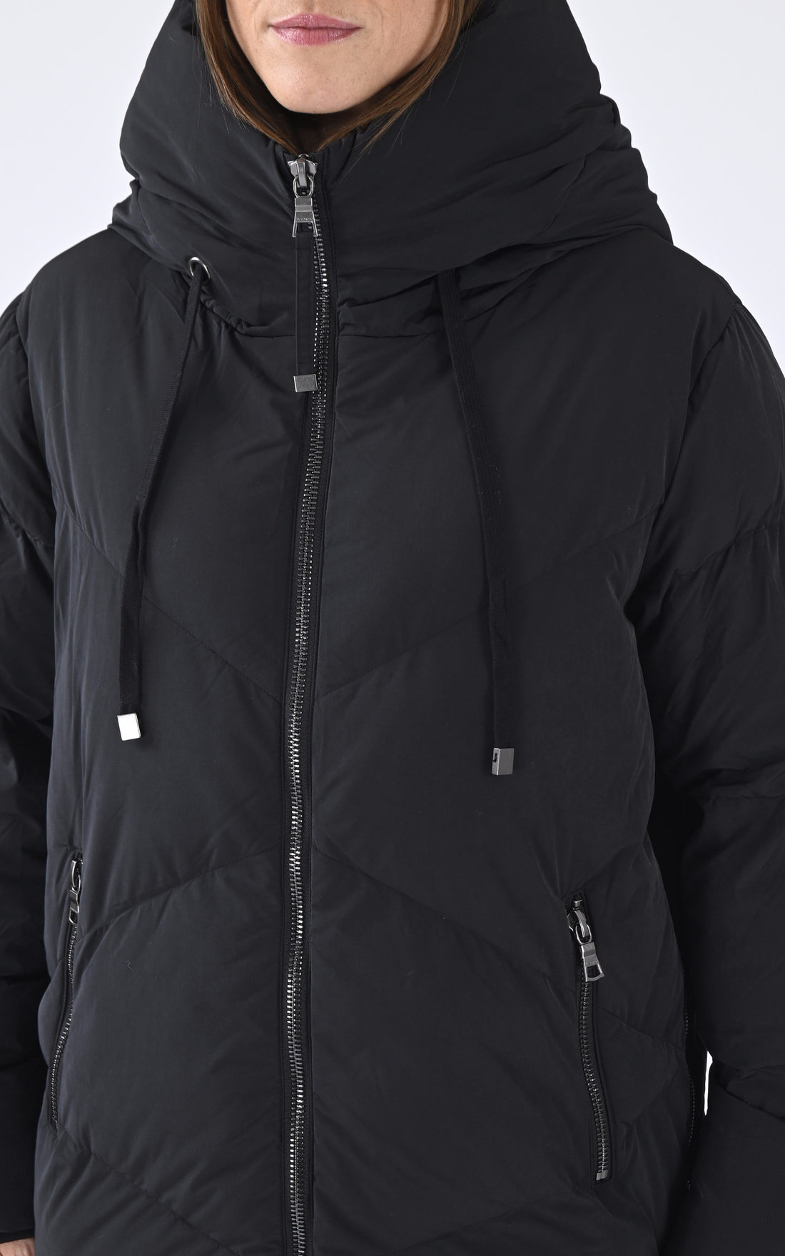 A &quot;JANET&quot; Noir Blonde n°8 Parka Femme opened photo