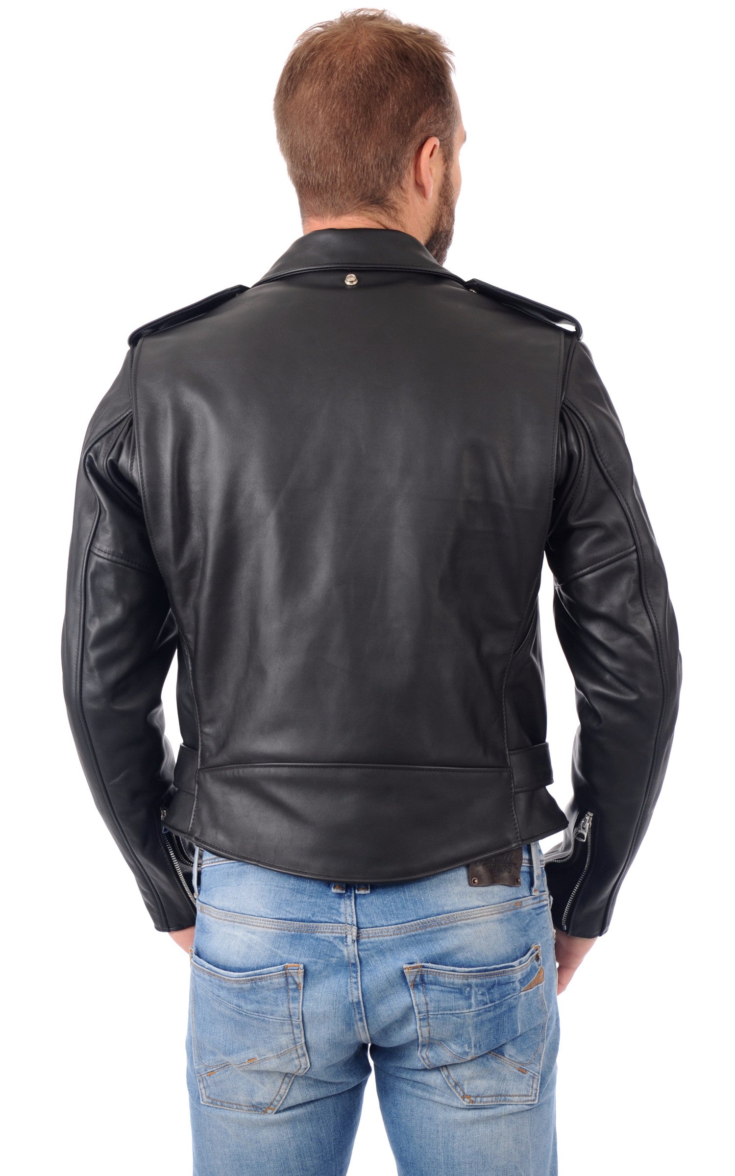 A &quot;618&quot; Noir Schott Perfecto Homme back photo