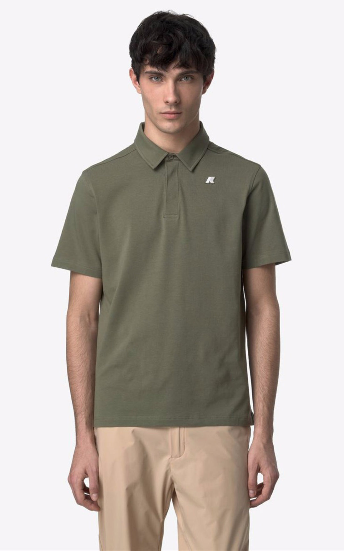 A &quot;VINCELLE K61419W&quot; Vert K-Way Polo Homme opened photo