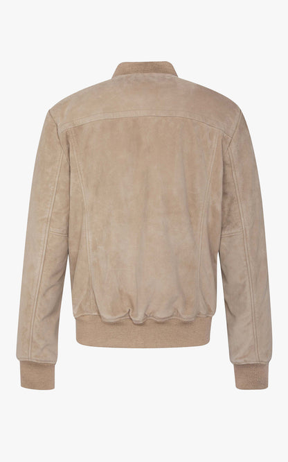 A &quot;LC300&quot; Beige Schott Blouson Homme closed photo