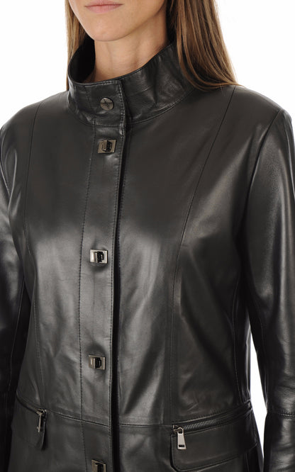 A &quot;NANOU FF&quot; Noir La Canadienne Veste Femme details photo
