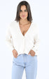 A "GALEN" Ecru Les Tricots de Léa Gilet Femme closed photo