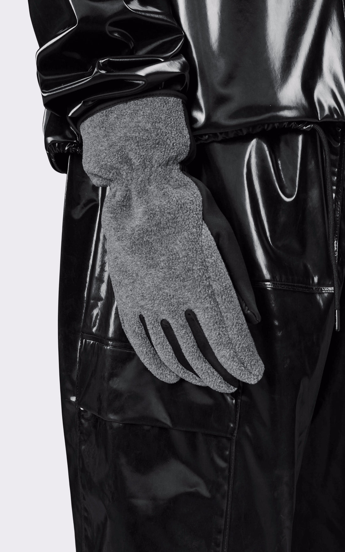 A &quot;21610 HEAVY FLEECE GLOVES T2&quot; Gris Rains Gants Mixte opened photo
