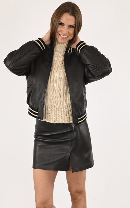A &quot;BROOKLYN ZIP&quot; Noir La Canadienne Blouson Femme bonus photo