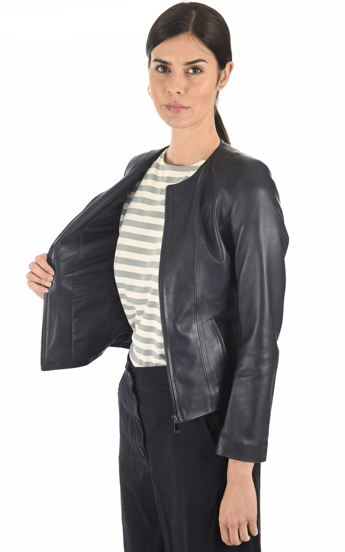 A &quot;SEPHORA FF&quot; Bleu Marine La Canadienne Blouson Femme opened photo