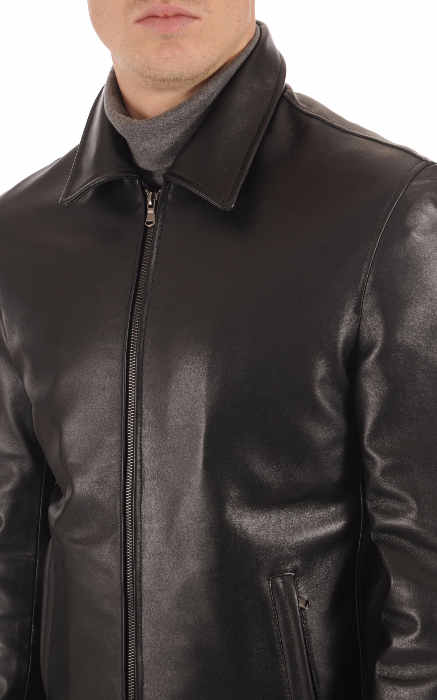 A &quot;PHIL&quot; Noir La Canadienne Blouson Homme details photo
