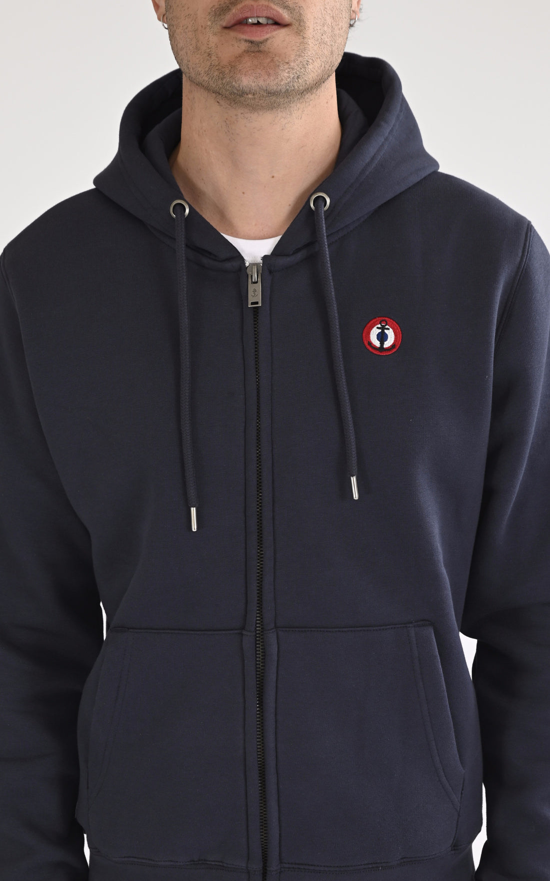 A &quot;BEECHCRAFT 103944&quot; Bleu Marine Marine Nationale Sweat Homme opened photo