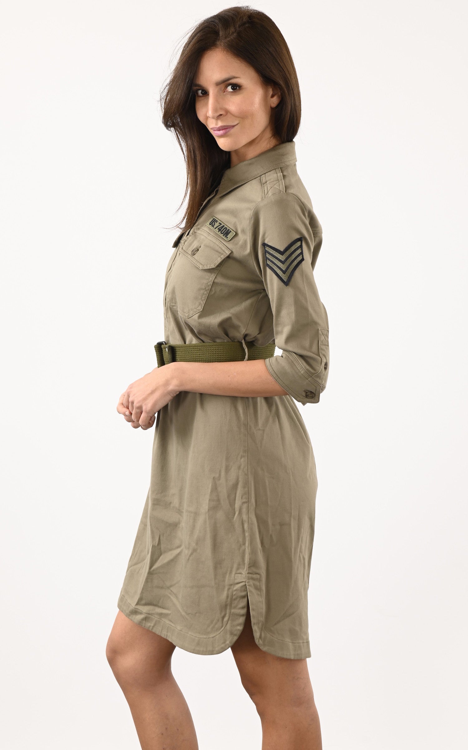 A &quot;ROB JANE W&quot; Kaki Schott Robe Femme interior photo