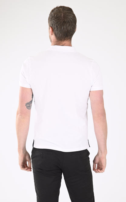 A &quot;PSMILTON&quot; Blanc Schott Polo Homme back photo