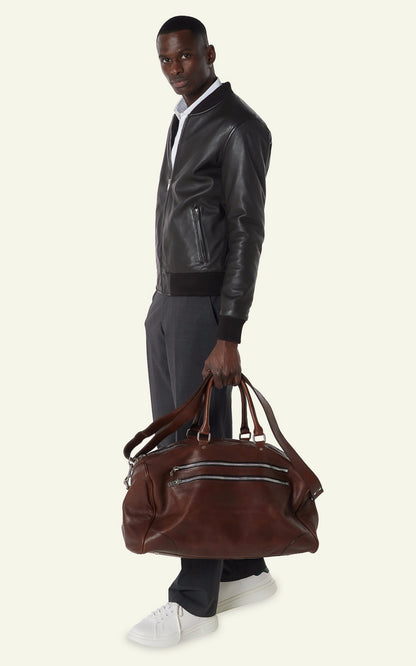 A &quot;SP01&quot; Marron &amp; Blanc Serge Pariente Sac Homme interior photo