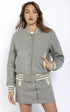 A "JKTSERENAW" Gris Clair Schott Teddy Femme opened photo
