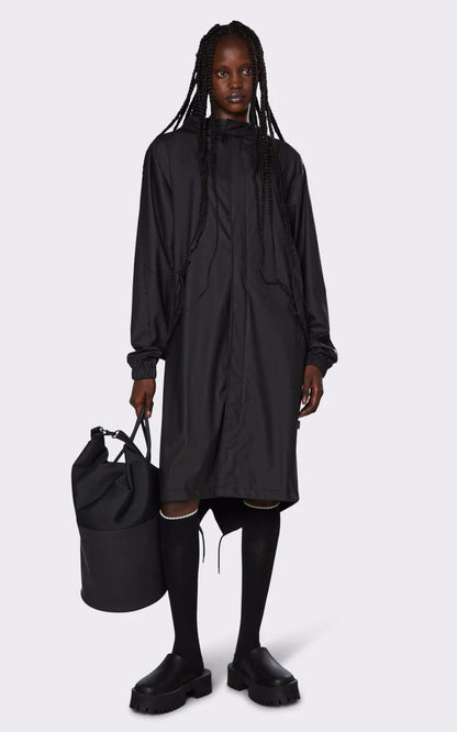 A &quot;18140 FISHTAIL PARKA&quot; Noir Rains 7/8 Mixte closed photo