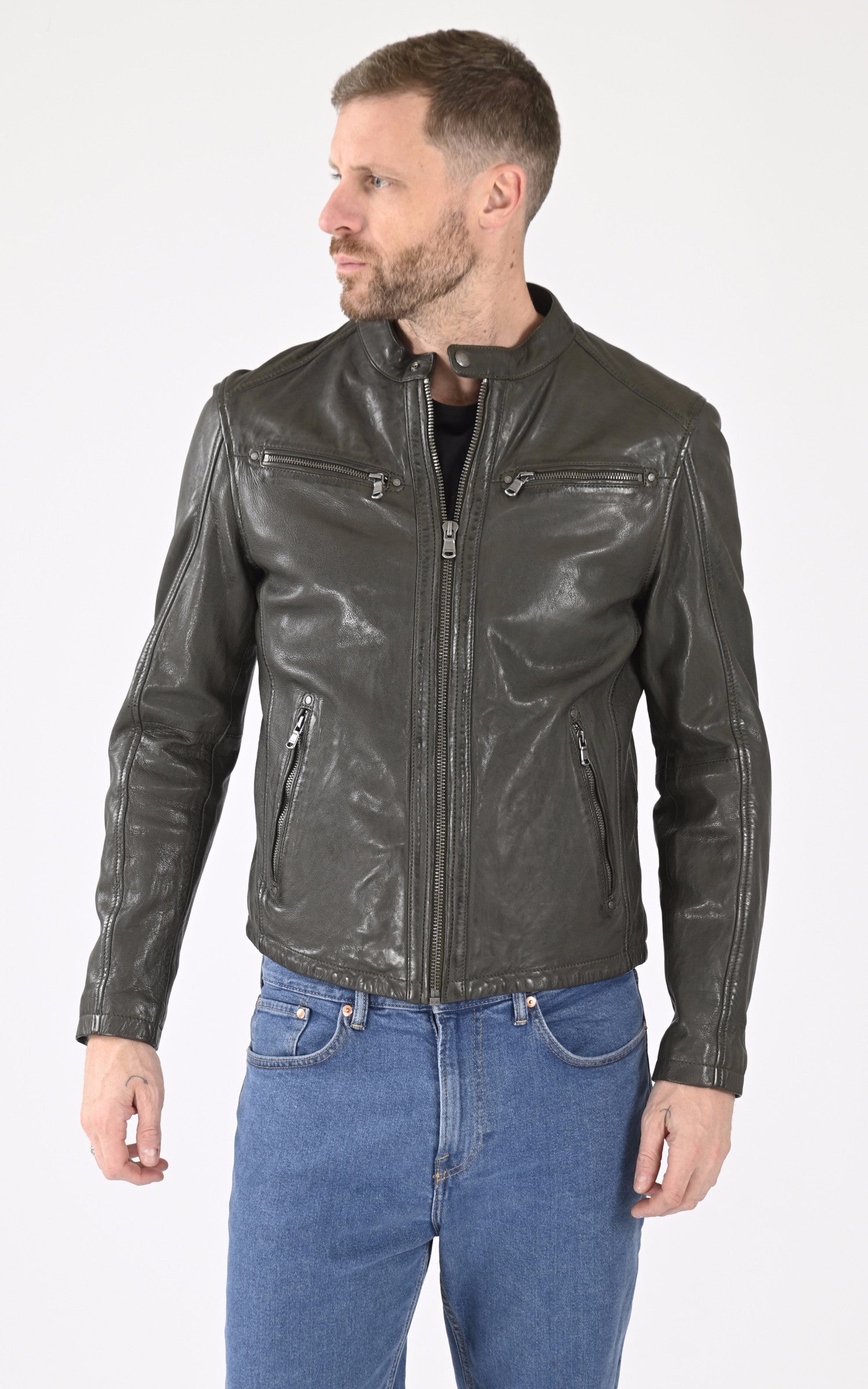 A &quot;GAFINO 101843&quot; Kaki Daytona 73 Blouson Homme closed photo
