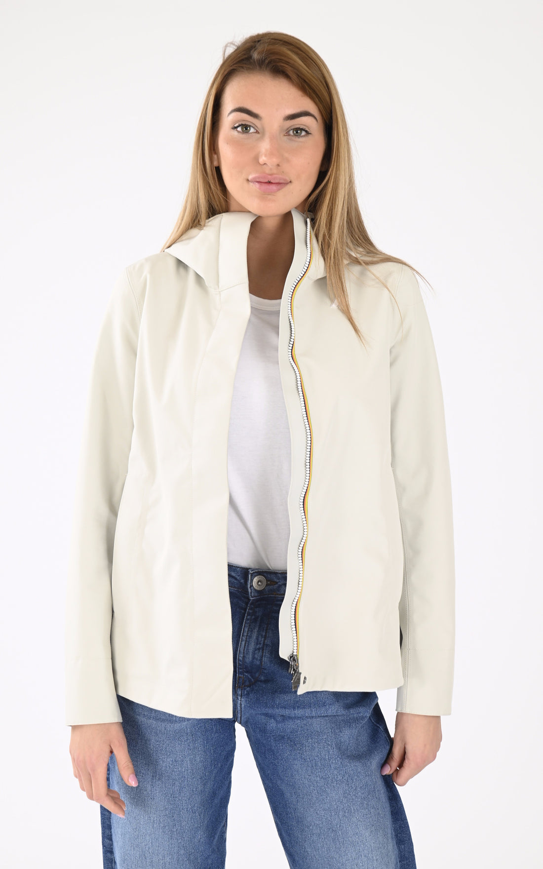 A &quot;MANDALINA BONDED K3137GW&quot; Beige K-Way Veste Femme opened photo
