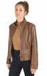 A "NINIS FF" Camel La Canadienne Blouson Femme opened photo