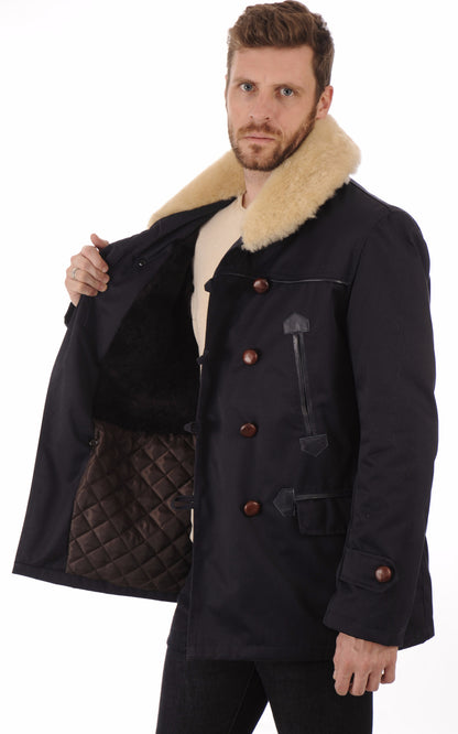 A &quot;CANADIENNE 2&quot; Bleu Foncé La Canadienne Veste Homme interior photo