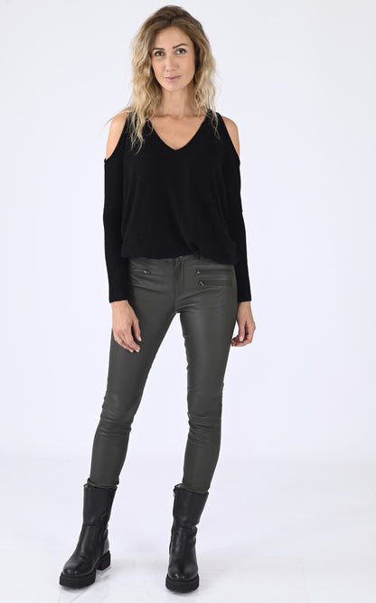 A &quot;DINA 100888&quot; Kaki Rose Garden Pantalon Femme opened photo
