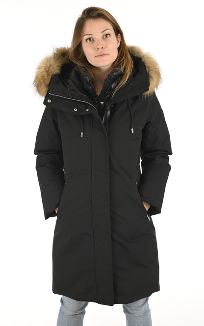 A &quot;SHILOH-F&quot; Noir Mackage 7/8 Doudoune Femme closed photo