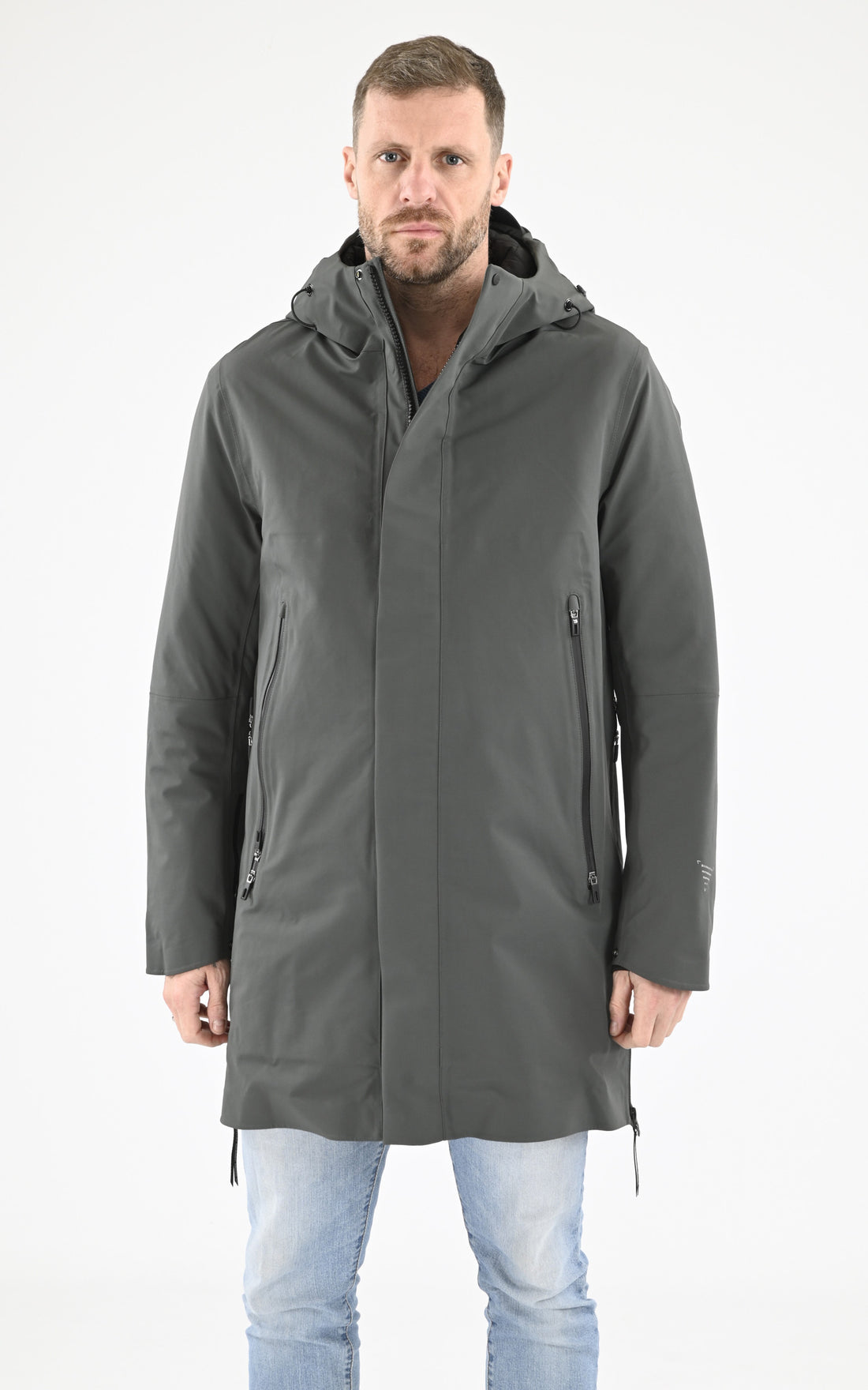 A &quot;PLANCK QM481&quot; Vert Krakatau 3/4 Parka Homme opened photo