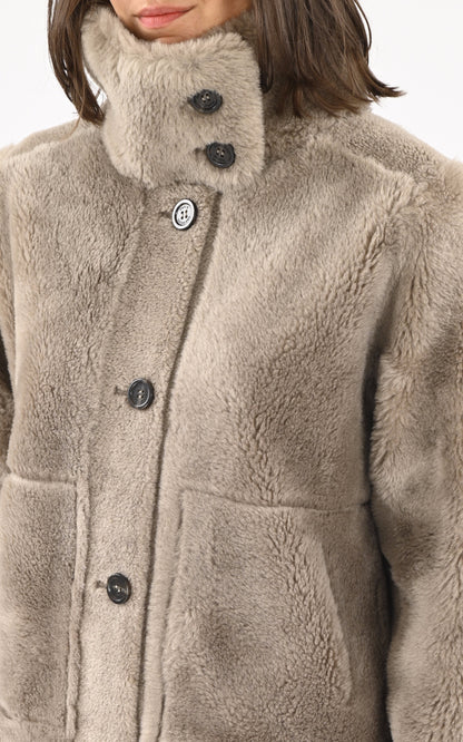 A &quot;ASSIETTA 64883&quot; Taupe Oakwood Veste Femme details photo