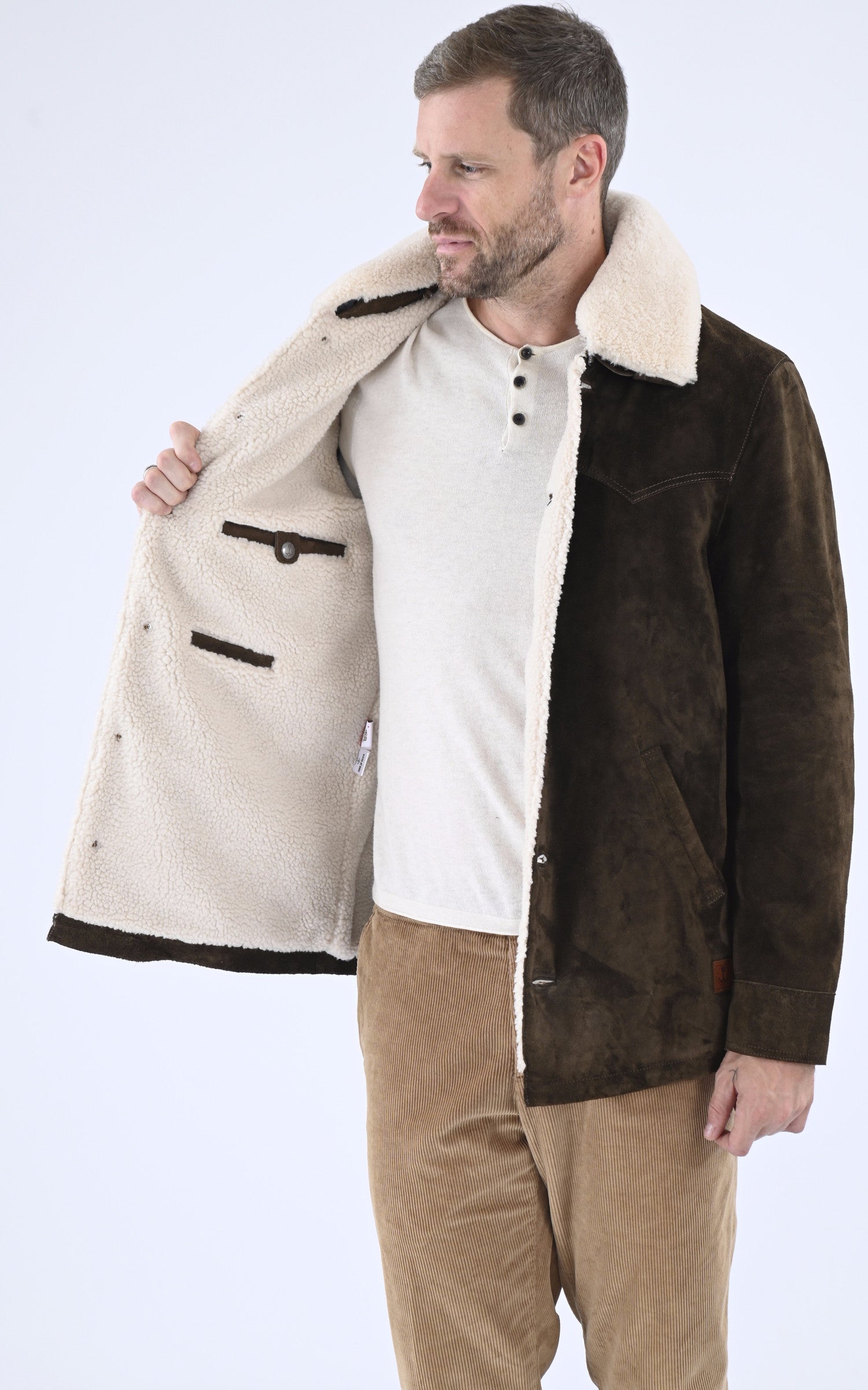 A &quot;CARAVAN 103682&quot; Marron Iron&amp;Resin Veste Homme interior photo