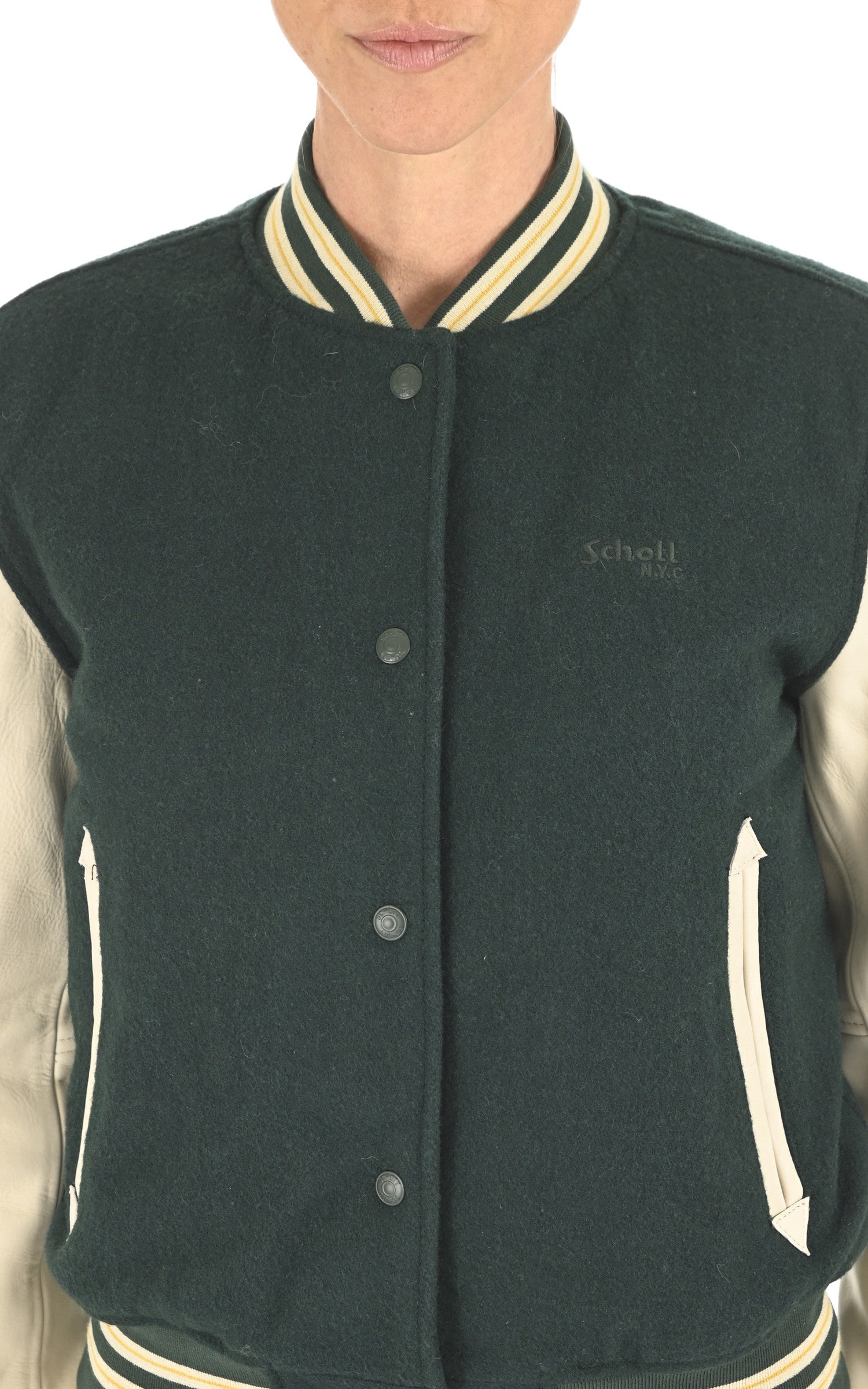 A "LCW6900" Vert Schott Blouson Femme details photo