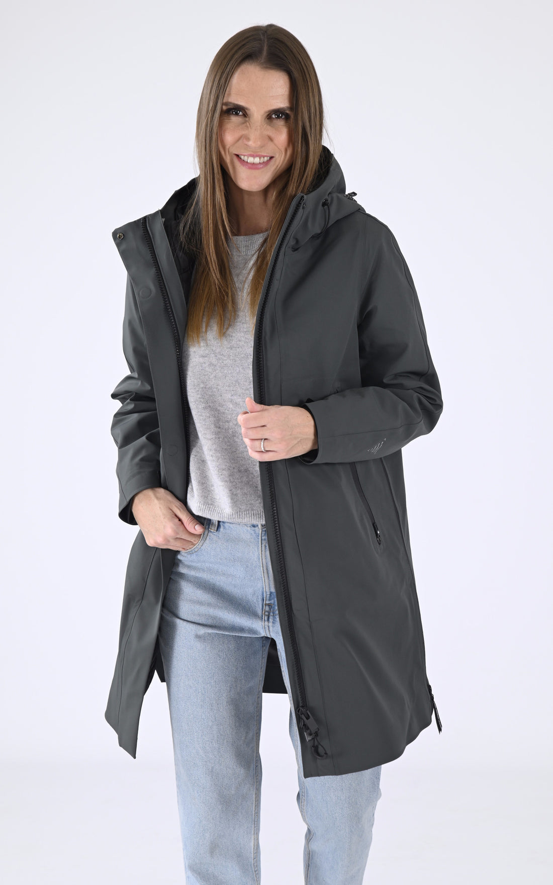 A &quot;PLANCK QW497&quot; Kaki Krakatau 3/4 Parka Femme opened photo