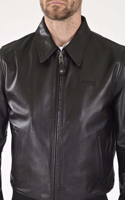 A &quot;LC5100 RIB&quot; Noir Schott Blouson Homme details photo