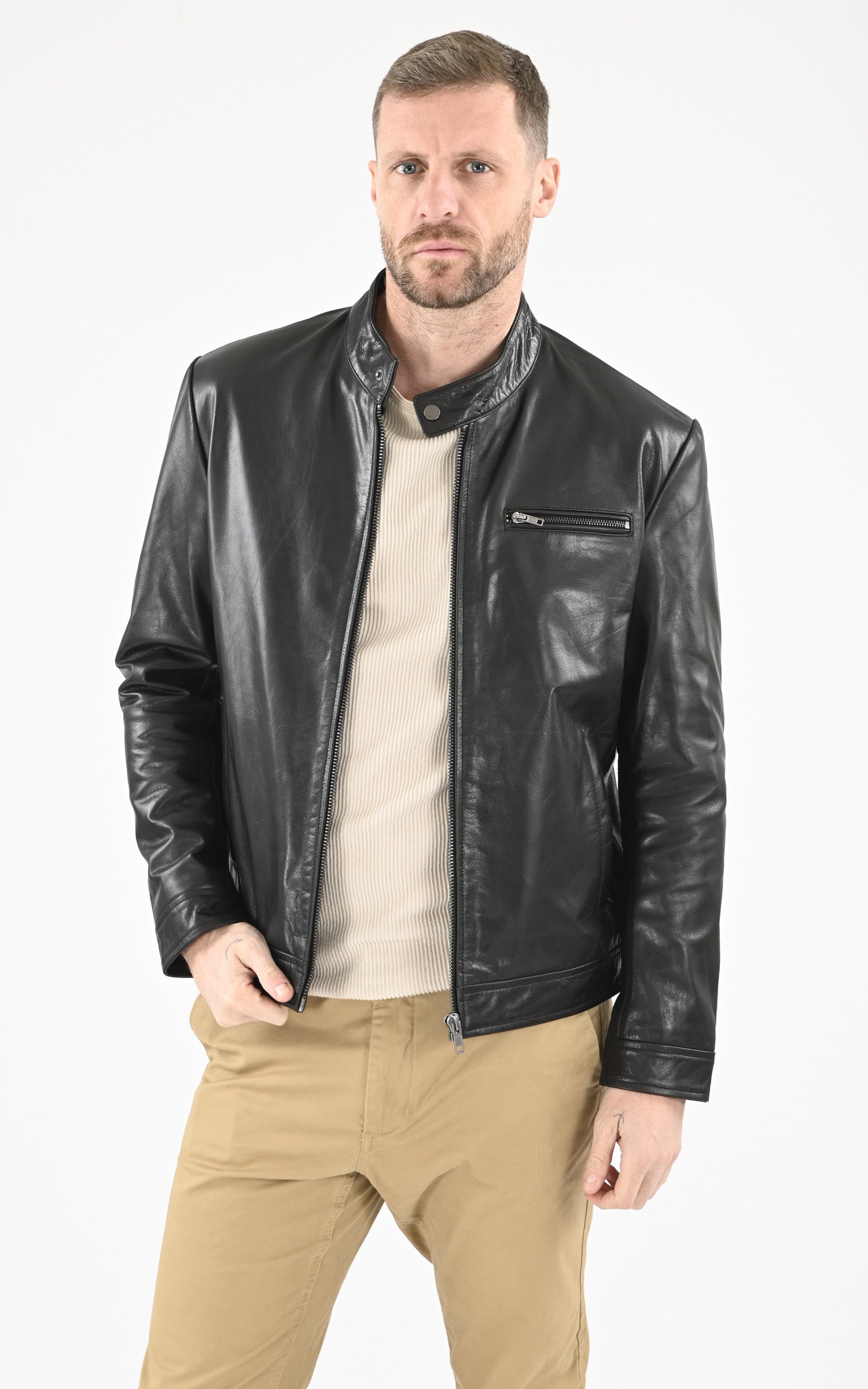 A &quot;RETRO&quot; Noir Serge Pariente Blouson Homme opened photo 1