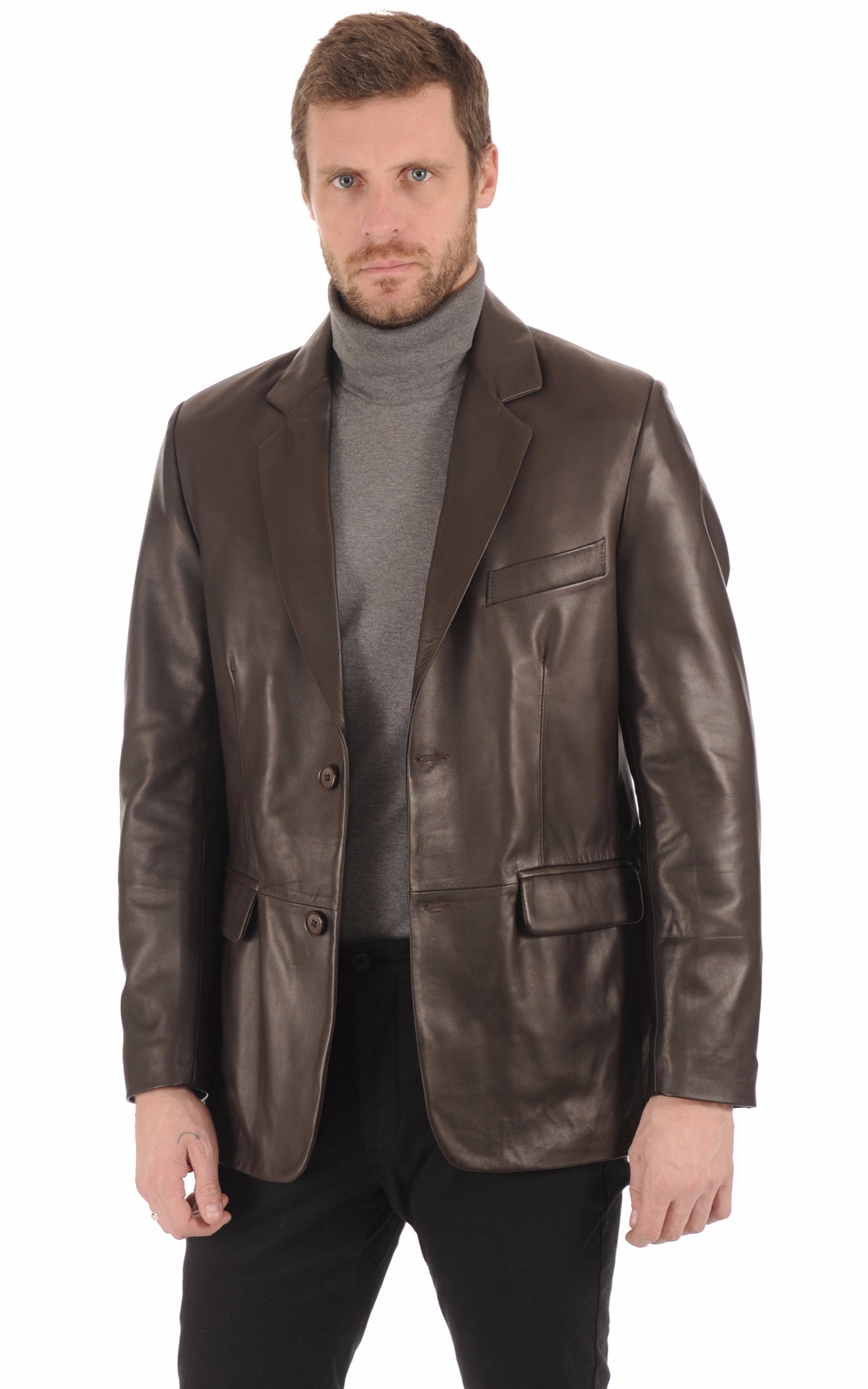 A &quot;ARMAND&quot; Marron La Canadienne Veste Homme opened photo