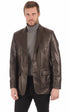 A "ARMAND" Marron La Canadienne Veste Homme opened photo