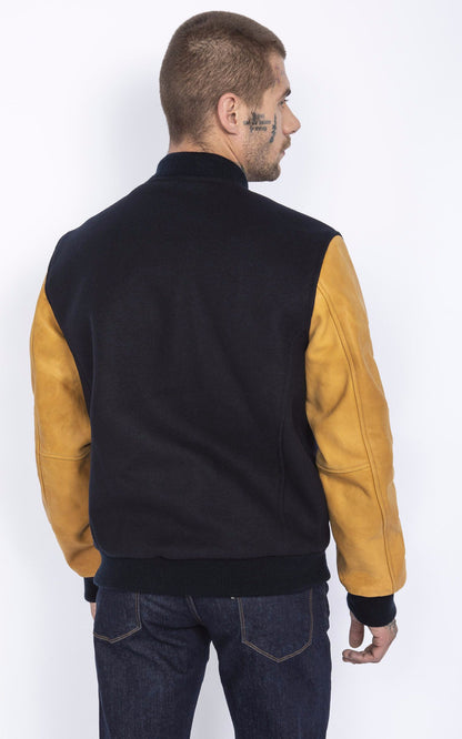 A &quot;LC USA&quot; Marine Schott Blouson Homme back photo