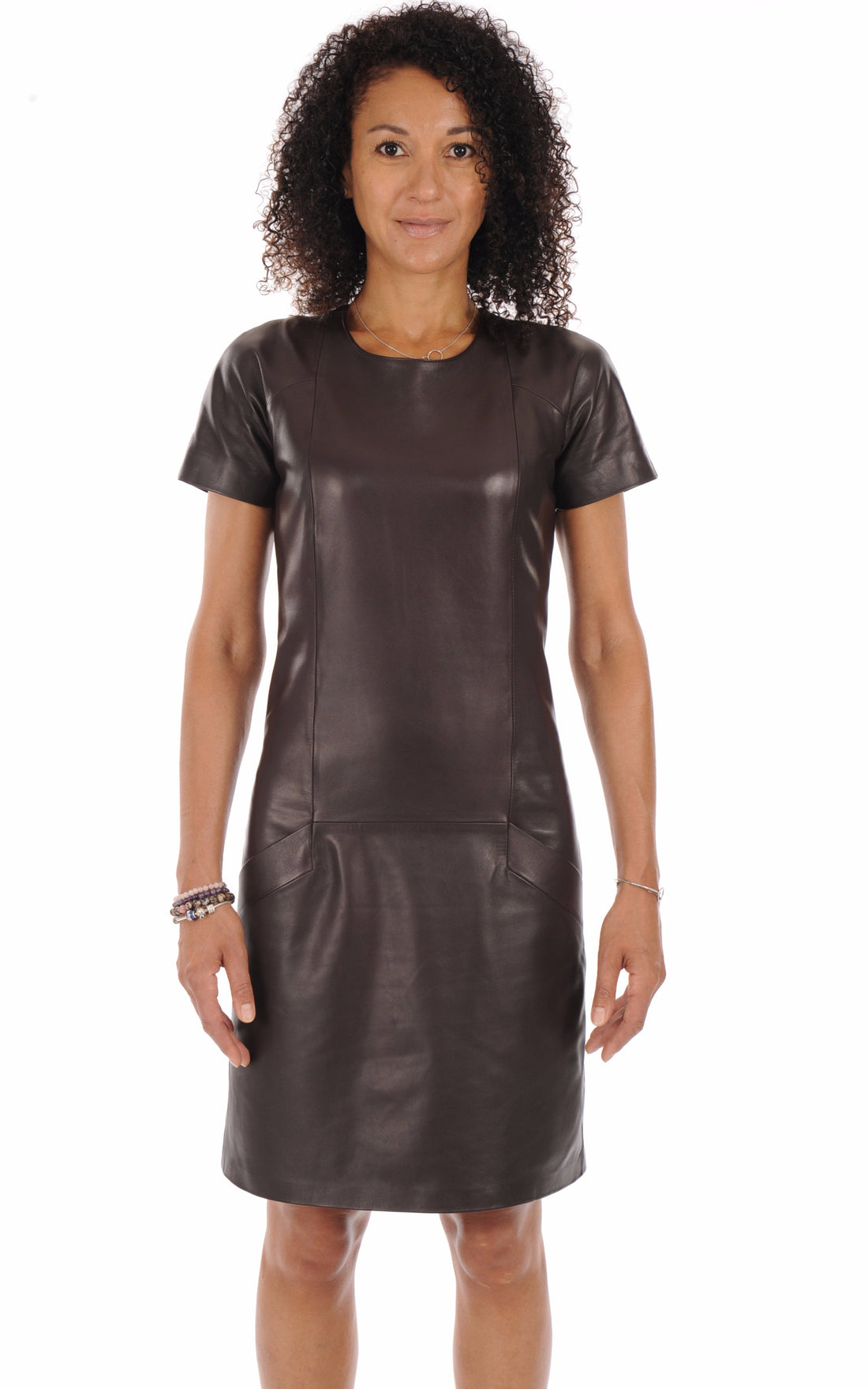 A &quot;BRIDGET FF&quot; Lie de vin La Canadienne Robe Femme closed photo