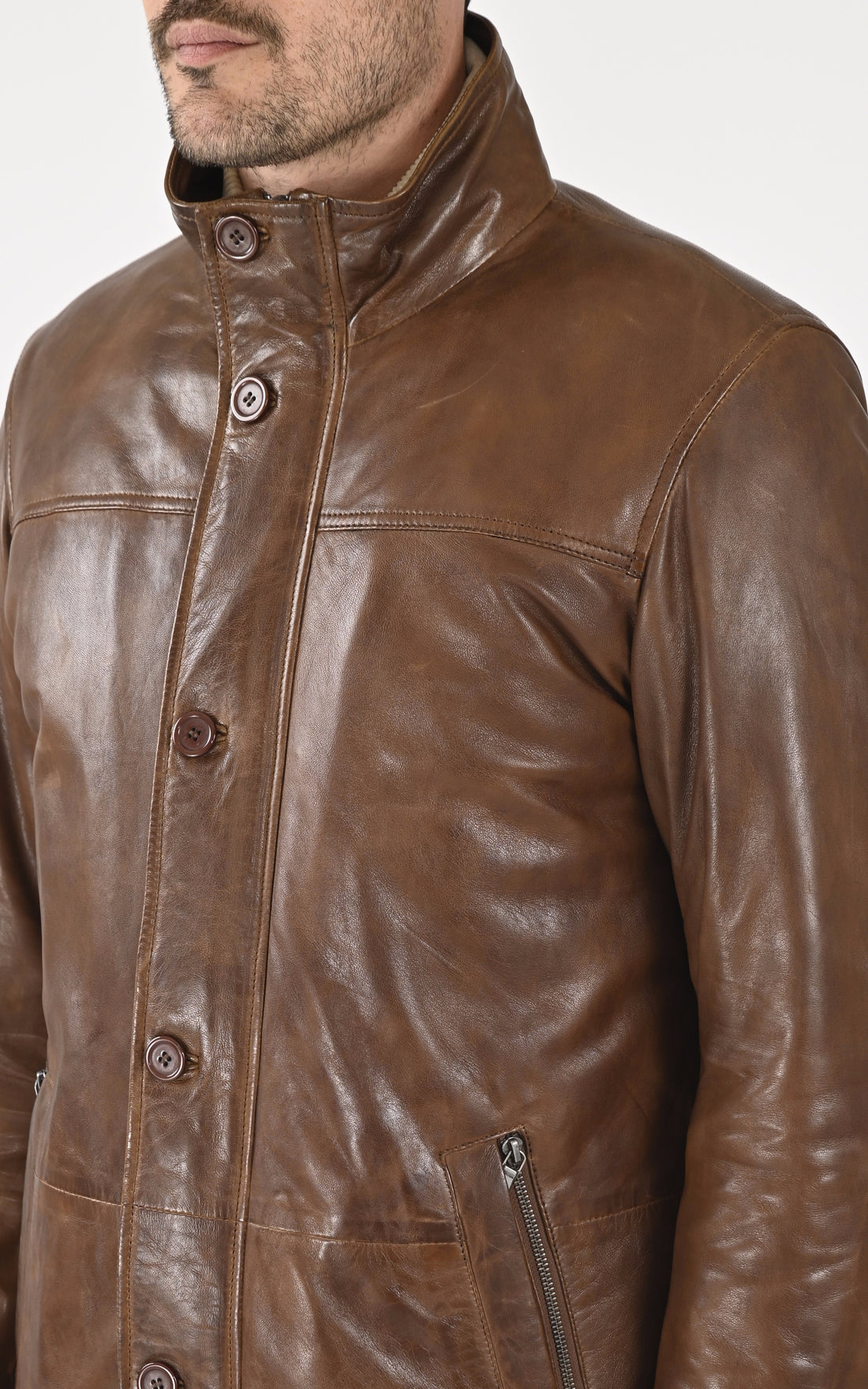 A &quot;MOOSE 102872&quot; Marron Daytona 73 3/4 Homme opened photo